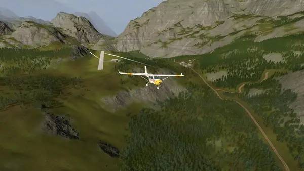 Момент активного игрового действия Coastline Flight Simulator
