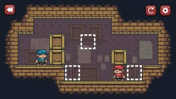 Момент активного игрового действия Crate Mates