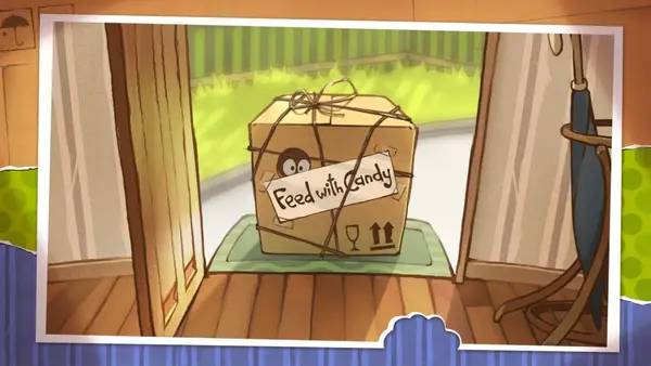 Момент активного игрового действия Cut the Rope