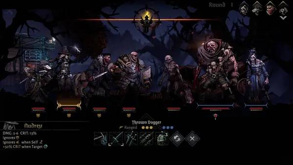 Момент активного игрового действия Darkest Dungeon 2