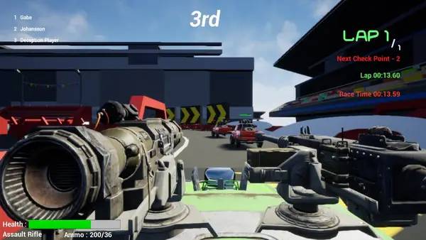 Момент активного игрового действия Deep Race Battle