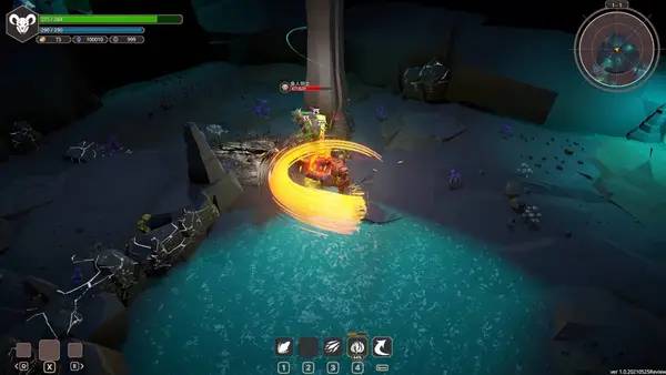 Момент активного игрового действия Demon Strikes Back