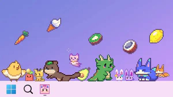 Момент активного игрового действия Desk Paws