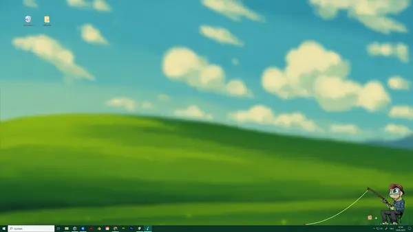 Момент активного игрового действия Desktop Fishing