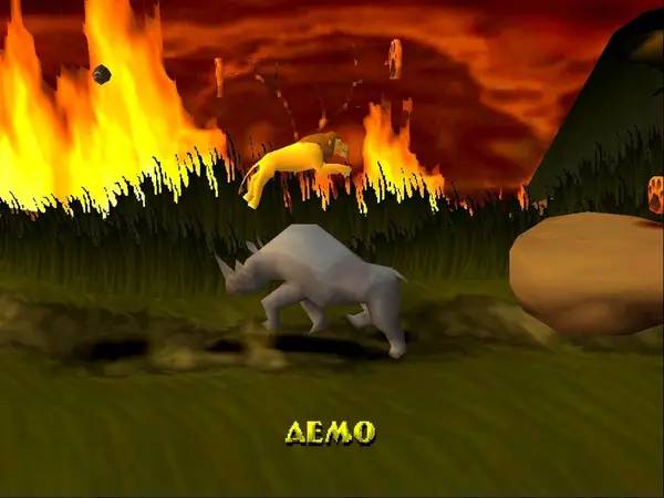 Момент активного игрового действия Disney's The Lion King - Simba's Mighty Adventure