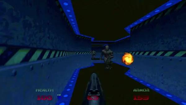 Момент активного игрового действия DOOM 64