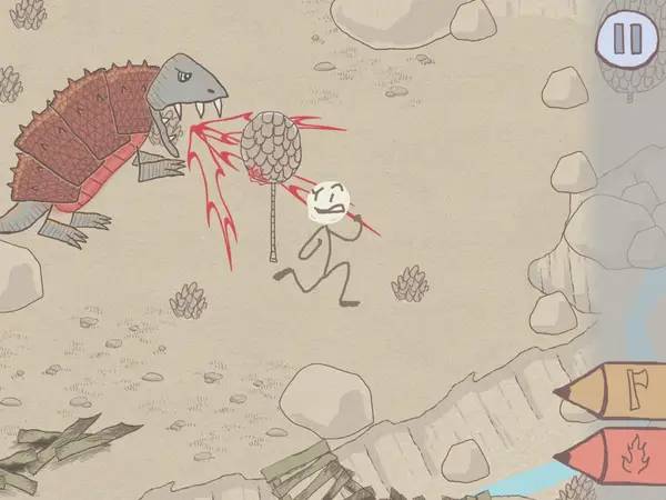 Момент активного игрового действия Draw a Stickman EPIC