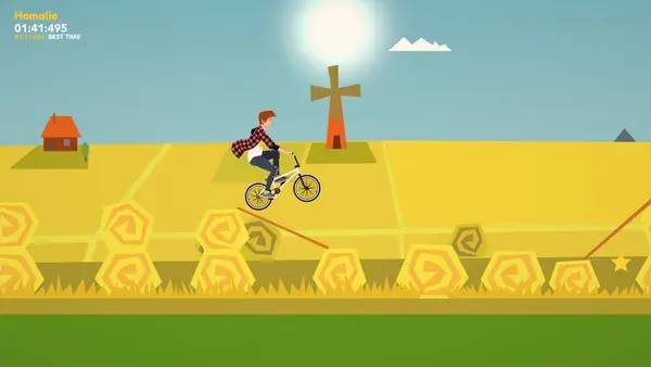 Момент активного игрового действия Draw Rider 2