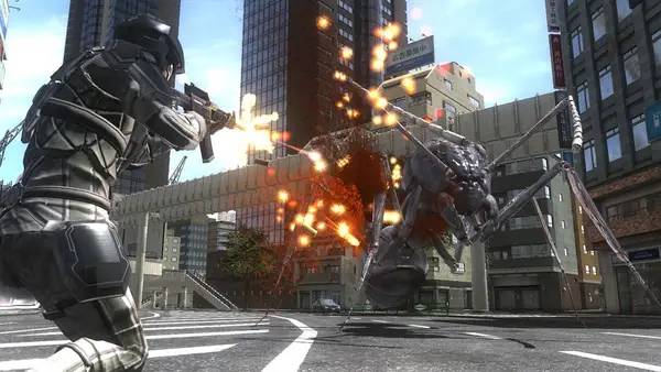 Момент активного игрового действия EARTH DEFENSE FORCE 4.1 The Shadow of New Despair
