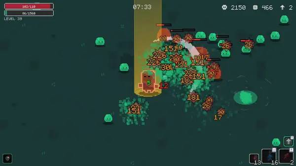 Момент активного игрового действия Endless waves survival