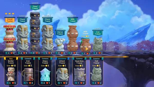 Момент активного игрового действия Epic Auto Towers