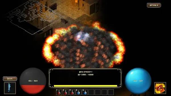 Момент активного игрового действия Escape from Deathmark Dungeon