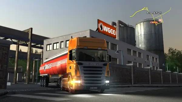 Момент активного игрового действия Euro Truck Simulator
