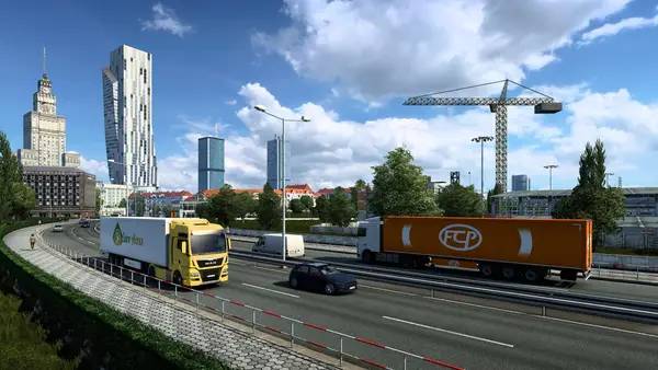 Момент активного игрового действия Euro Truck Simulator 2 Going East!