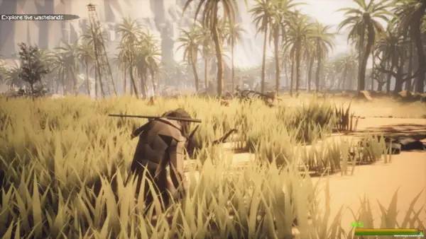 Момент активного игрового действия Excore Polygonal Wastelands