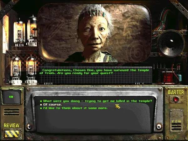 Момент активного игрового действия Fallout 2 A Post Nuclear Role Playing Game
