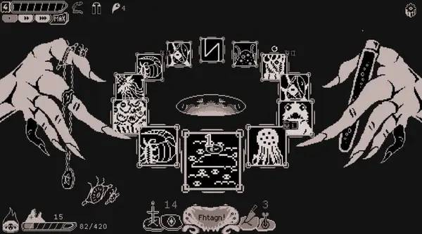 Момент активного игрового действия Fhtagn Simulator