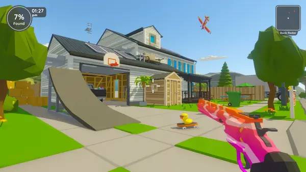 Момент активного игрового действия Find 100 Ducks and Blast Them!