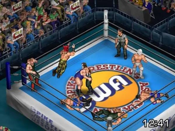 Момент активного игрового действия Fire Pro Wrestling Returns