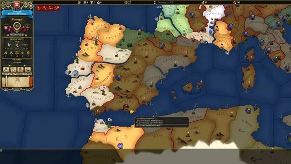 Момент активного игрового действия For the Glory  A Europa Universalis Game