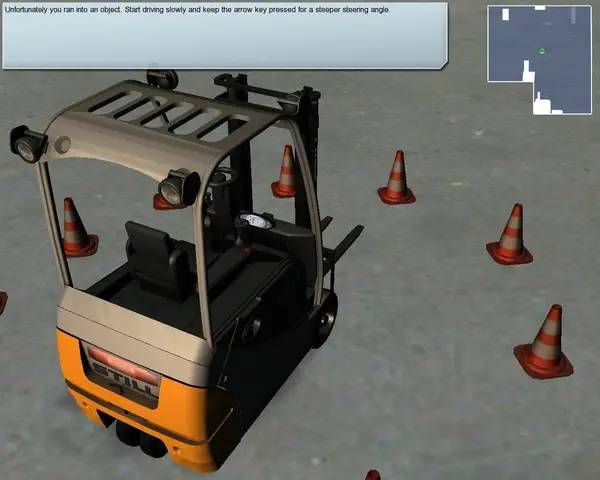 Момент активного игрового действия Forklift Truck Simulator 2009