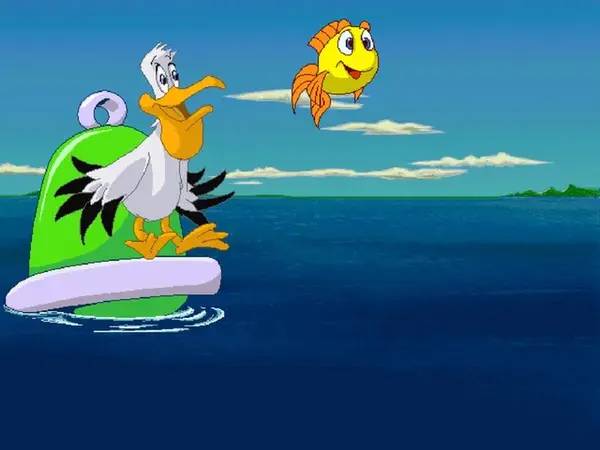 Момент активного игрового действия Freddi Fish and the Case of the Missing Kelp Seeds