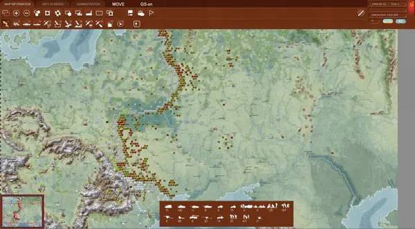 Момент активного игрового действия Gary Grigsby's War in the East