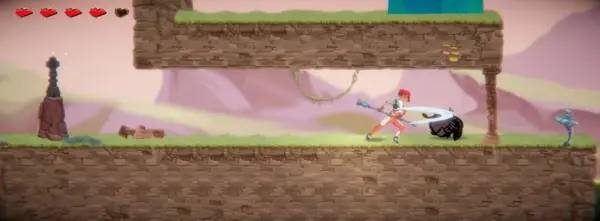 Момент активного игрового действия Gjana's World