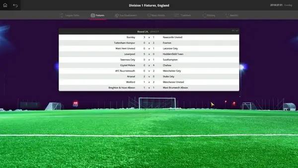 Момент активного игрового действия Global Soccer Manager 2018