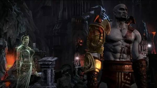 Момент активного игрового действия God of War 3