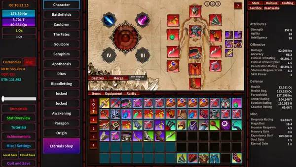 Момент активного игрового действия Godsbane Idle