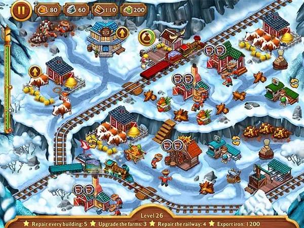 Момент активного игрового действия Golden Rails 3 Road to Klondike Collectors Edition