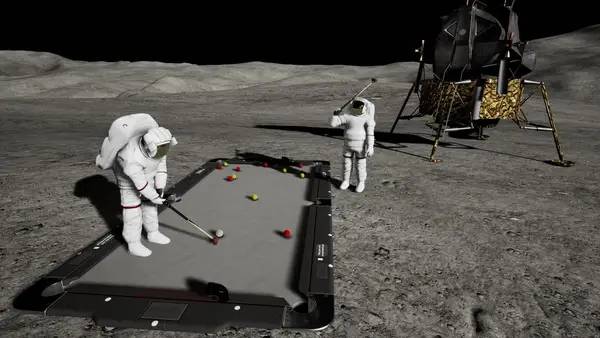 Момент активного игрового действия Golf Pool VR