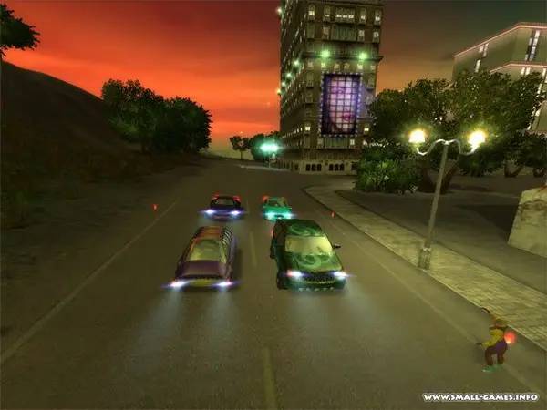 Момент активного игрового действия Городской Гонщик