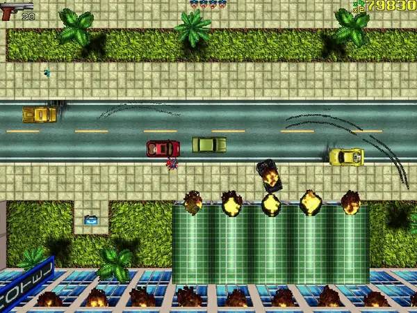 Момент активного игрового действия Grand Theft Auto 1