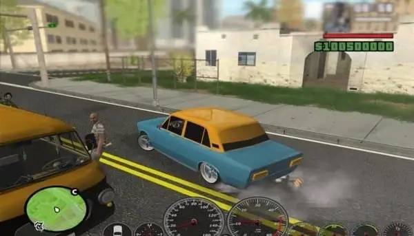 Момент активного игрового действия Gta San Andreas БПАН