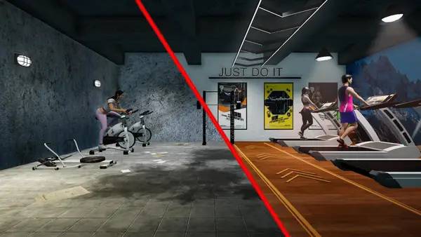 Момент активного игрового действия Gym Manager