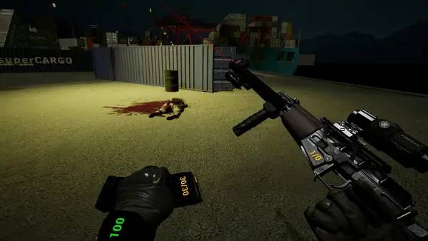 Момент активного игрового действия Hard Night VR