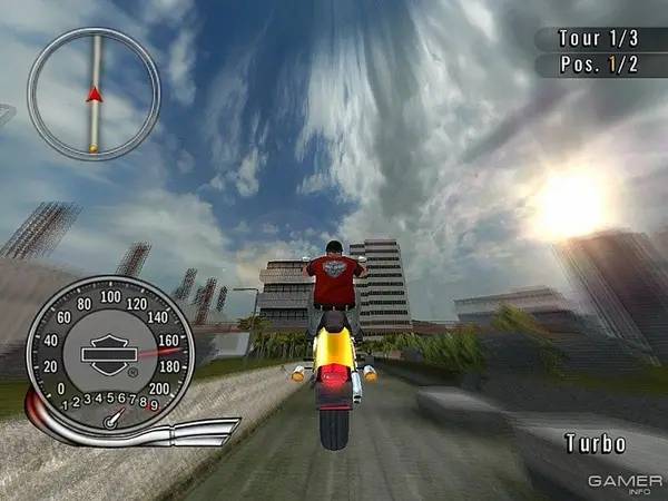 Момент активного игрового действия Harley-Davidson Race to the Rally