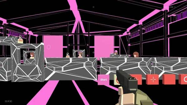 Момент активного игрового действия Hentai Aim Trainer