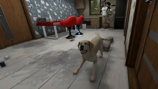 Момент активного игрового действия House Flipper Pets VR