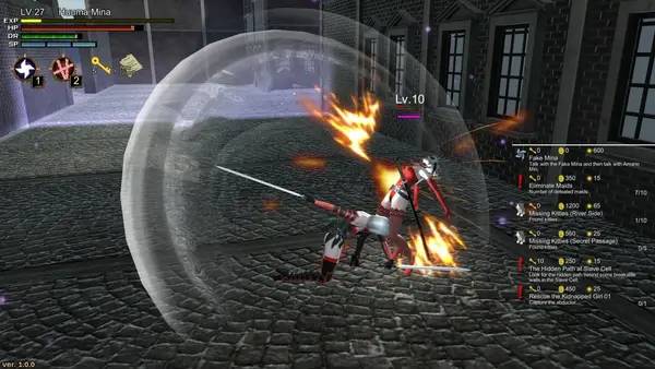 Момент активного игрового действия Huuma Mina The Secret of Immortality