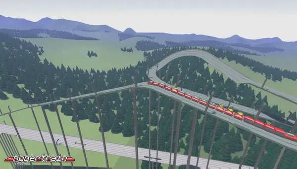 Момент активного игрового действия Hypertrain