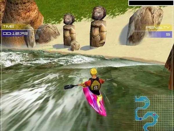 Момент активного игрового действия Kayak Extreme