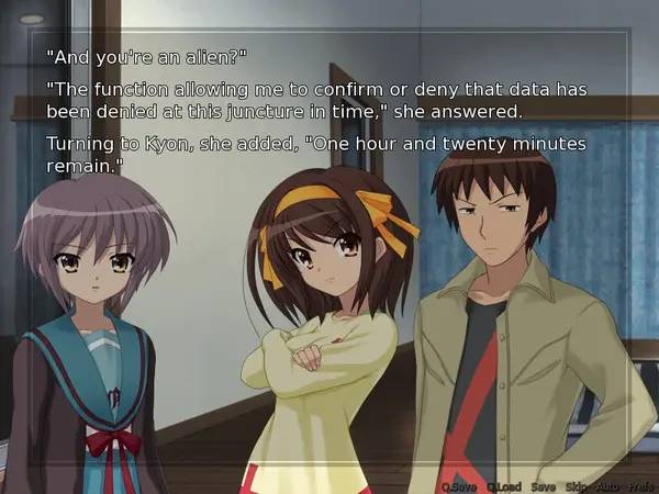 Момент активного игрового действия Kyon  Big Damn Hero the Visual Novel Volume 1