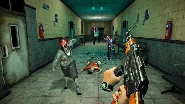 Момент активного игрового действия Last Day Zombie Survival VR