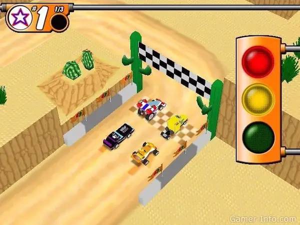 Момент активного игрового действия Lego Stunt Rally