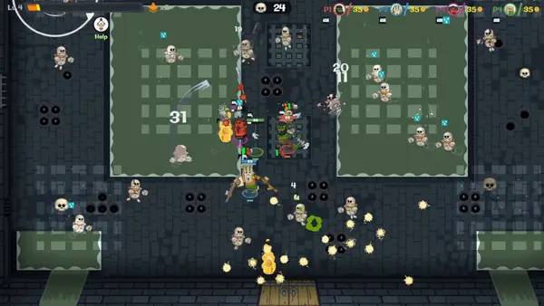 Момент активного игрового действия Letter Lancers