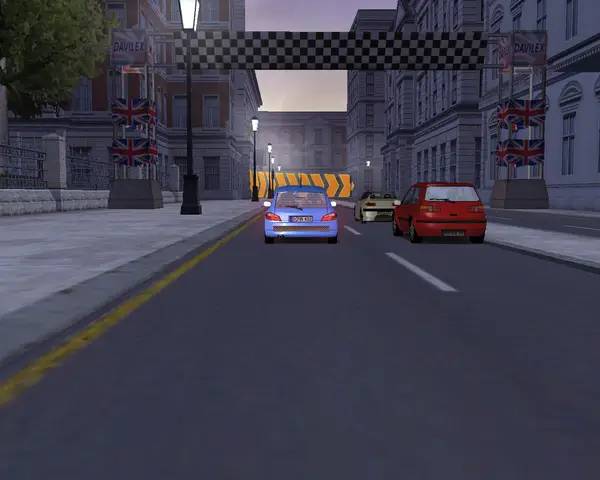 Момент активного игрового действия London Racer World Challenge