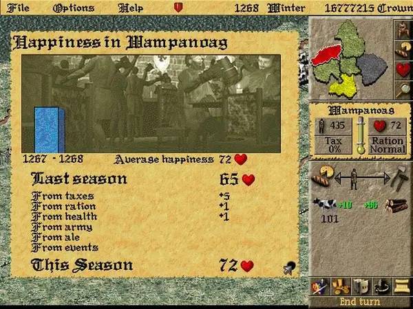 Момент активного игрового действия Lords of the Realm 2